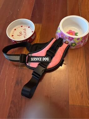 Pink Service Dog Harness - Adjustable No-Pull Vest